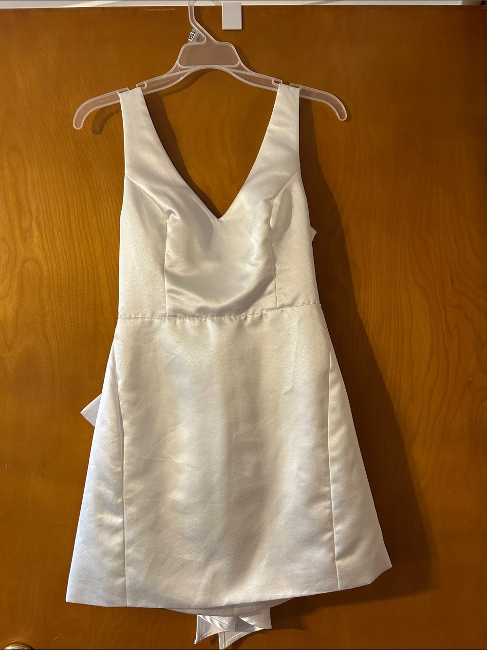 Lulu’s White V-Neck A-Line Dress